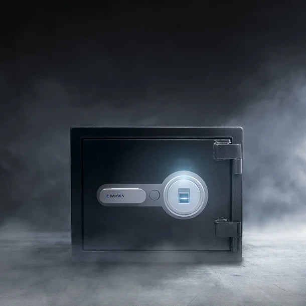 Barska AX13498 Biometric Fingerprint Fireproof Safe Box - Black | Secure Home & Office Use for Documents, Jewelry & Valuables