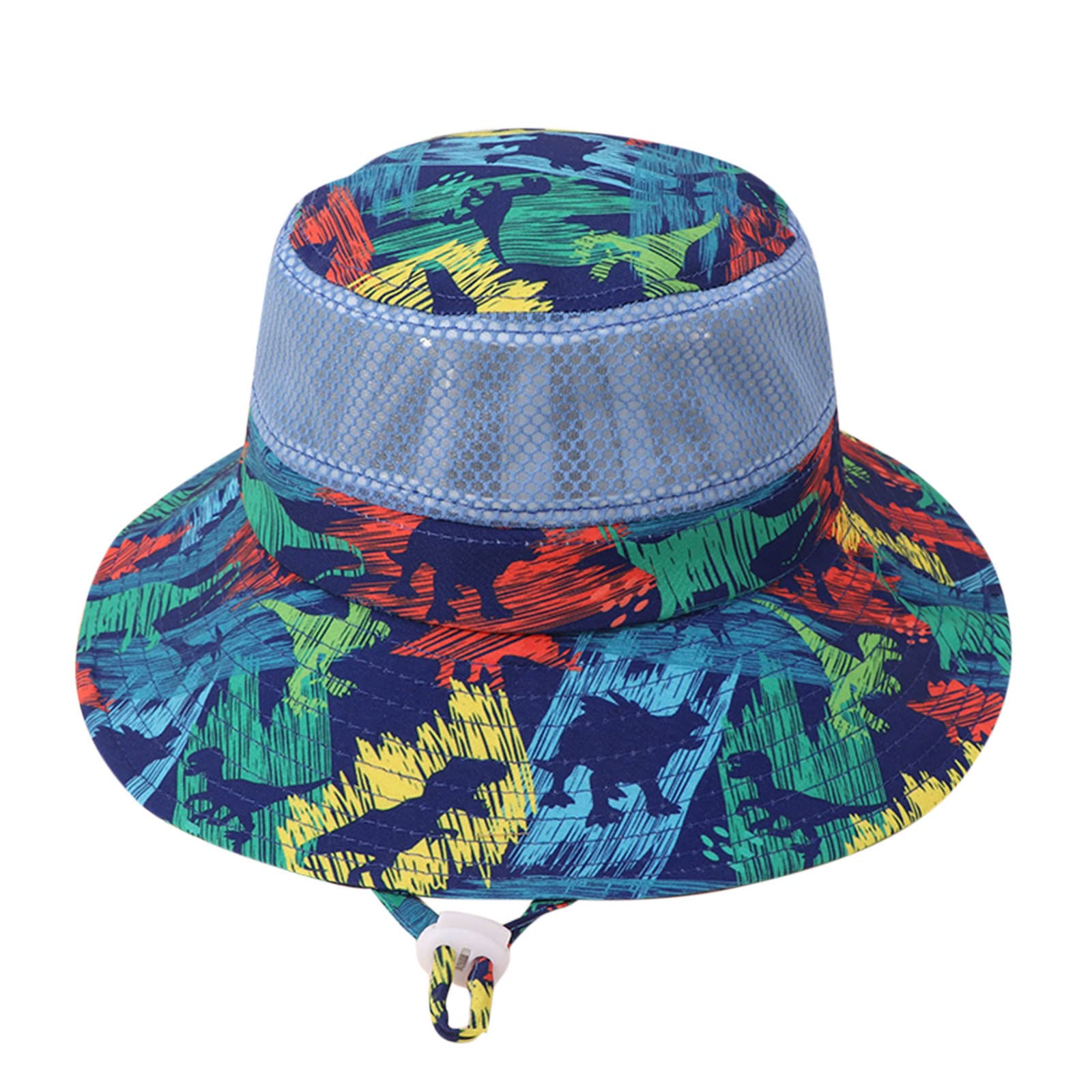 Adjustable Kids Sun Hat with Chin Strap - UPF 50+ UV Protection Bucket Cap for Summer & Spring - Cute Cartoon Design for Outdoor, Beach, Park & Playtime