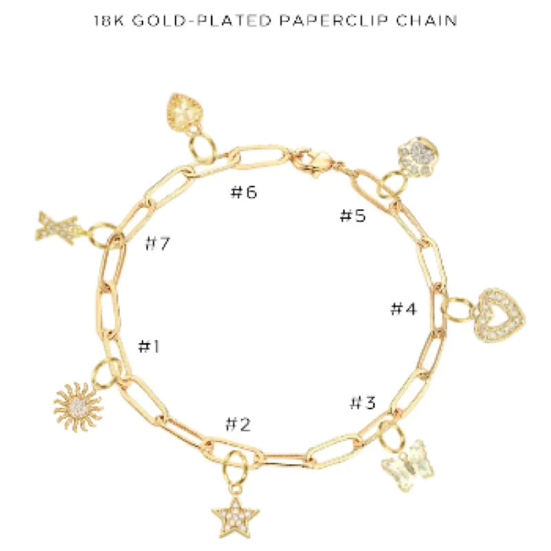 Elegant Charm Bracelet with Assorted Charms - Perfect for Women's Fashion Jewelry & Gift Giving - $46.00 | Ideal for Parties, Weddings & Everyday Wear
