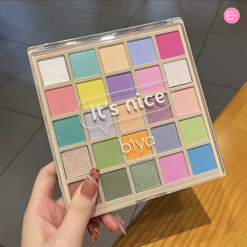 Biya Macaron 25 Color Eyeshadow Palette - Highly Pigmented, Long Lasting Makeup for Professional & Everyday Use - Perfect for Parties, Weddings & Special Occasions