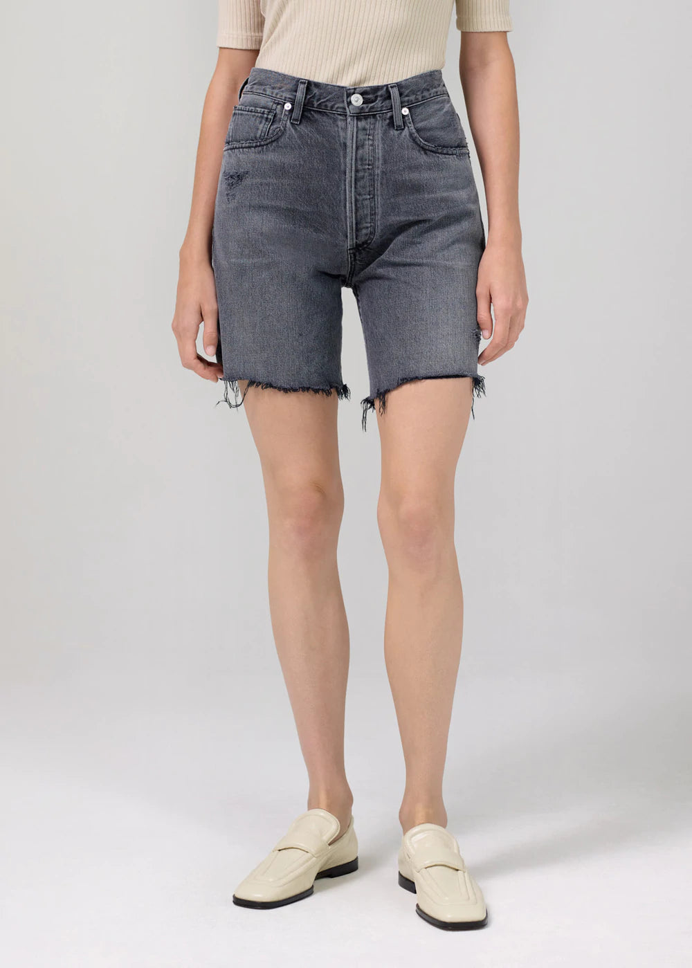 Camilla Frayed Hem Shorts for Women - Trendy Distressed Denim Cutoffs | Perfect for Summer Outfits, Beach Vacations & Casual Wear