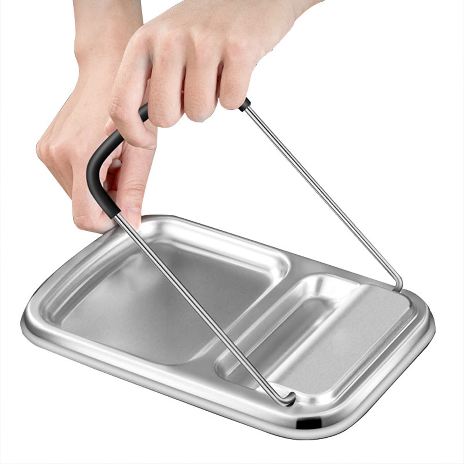 Stainless Steel Pot Lid Holder & Kitchen Utensil Organizer - Heat-Resistant Countertop Rack with Tray for Spoons, Ladles & Cooking Tools - Perfect for Small Kitchens & Space-Saving Storage