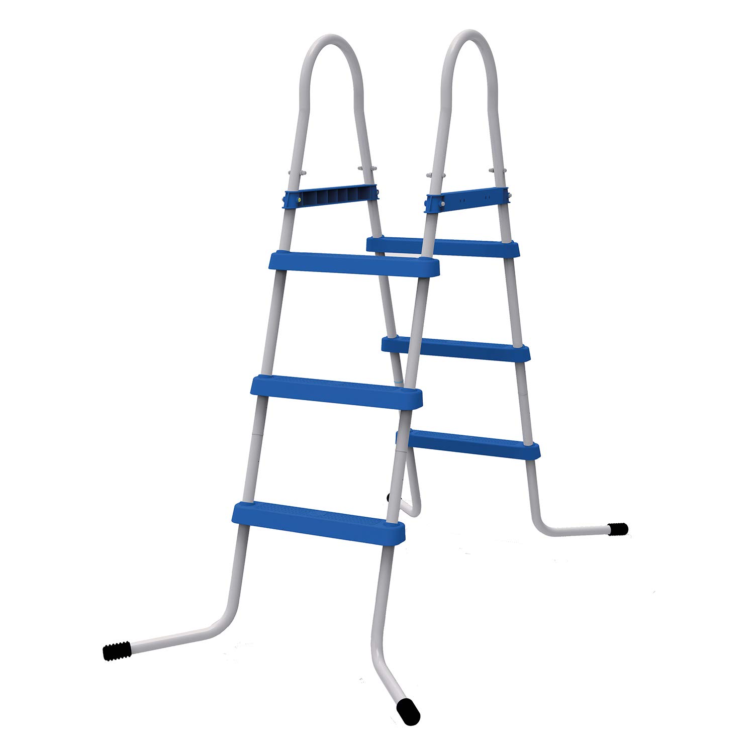 JLeisure 43 Inch Heavy Duty 3-Step A-Frame Swimming Pool Ladder - Durable Metal Steel Frame for Above Ground Pools - Perfect for Backyard, Patio, and Outdoor Use