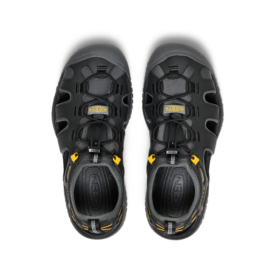 Men's SOLR Comfortable Outdoor Sandals - Black/Gold | Lightweight & Breathable for Hiking, Beach, and Summer Wear