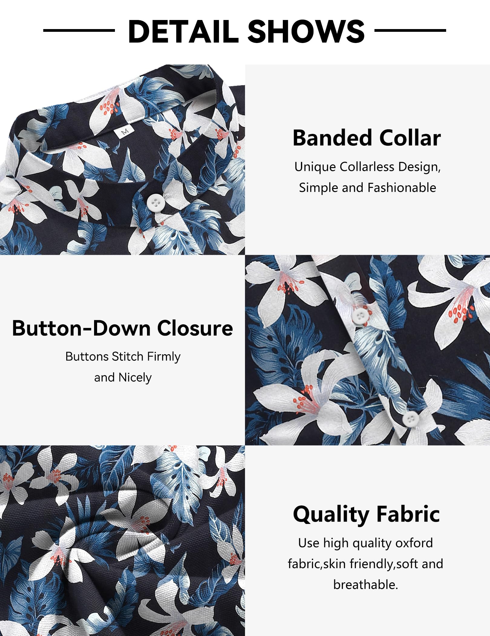 COOFANDY Men's Long Sleeve Linen Shirt - Breathable Band Collar Button Down Oxford Dress Shirt for Casual & Business Wear | Perfect for Office, Summer Outfits and Travel