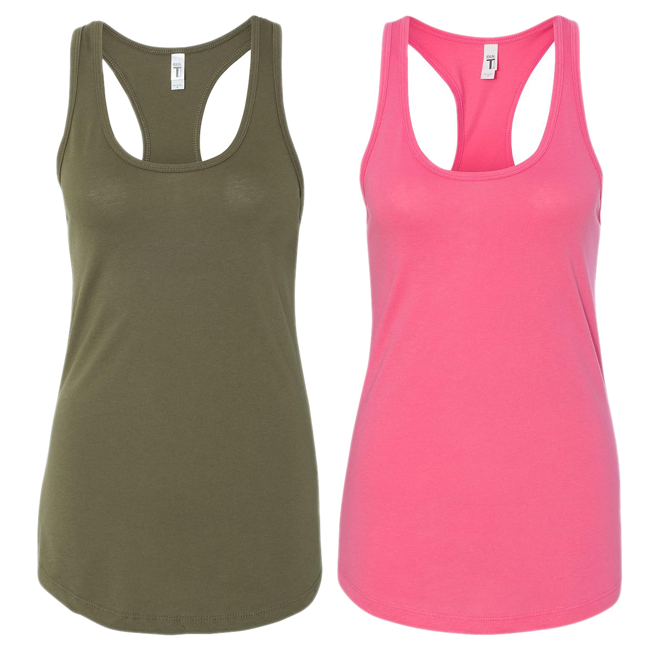 Next Level Apparel Women's Slim Fit Racerback Tank Top - Soft Breathable Workout Shirt for Yoga, Running & Gym