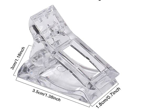 10 Pcs Nail Tips Clips for Polygel Nail Forms - Quick Building UV LED Builder Clamps for Finger Nail Extension & Manicure - Perfect for Salon, DIY Nail Art & Home Use