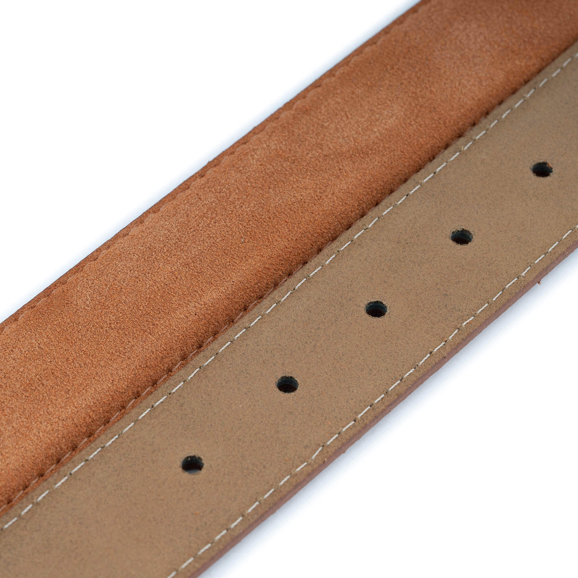 Men's Tobacco Brown Suede Leather Belt Strap - Replacement for Cartier Buckle | Classic Casual & Formal Wear Accessory for Office, Wedding & Everyday Outfits