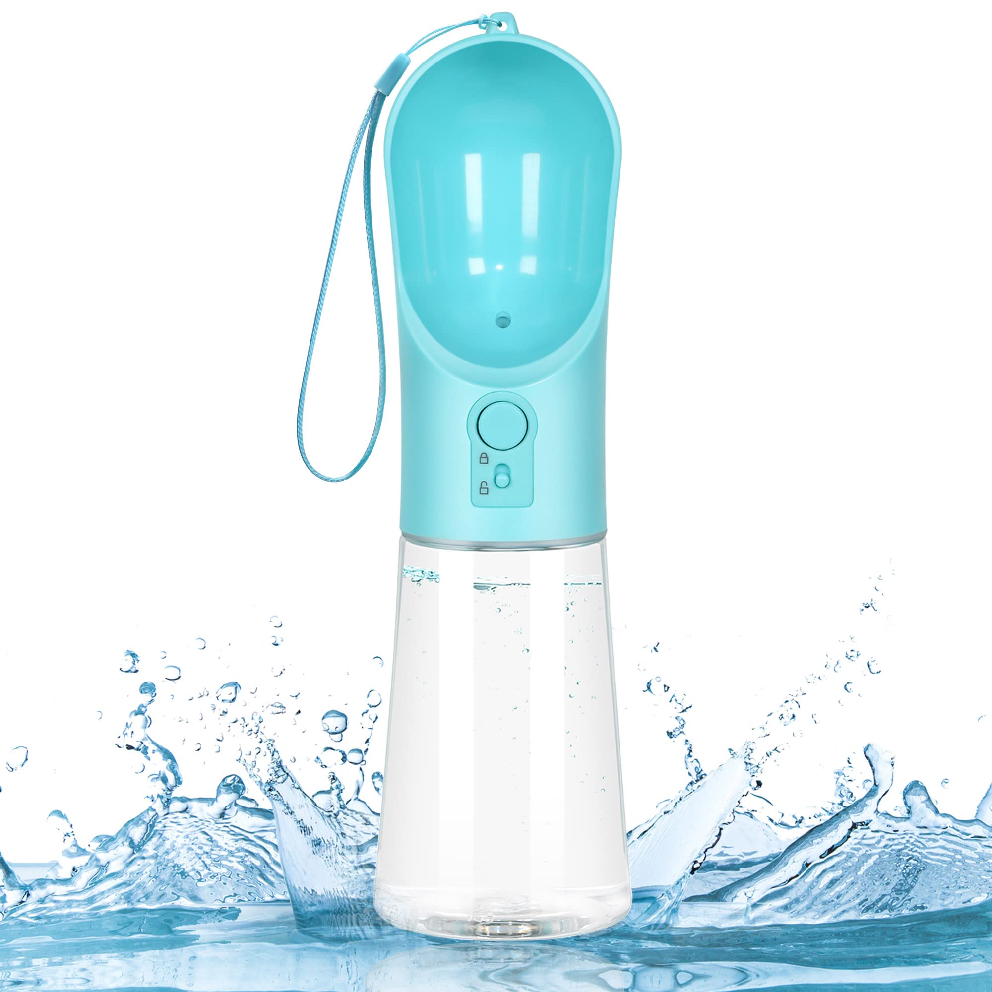 UPSKY Portable Leak-Proof Dog Water Bottle - 400ml Travel Water Dispenser for Walking, Hiking & Outdoor Activities - Ideal for Small, Medium Dogs & Cats