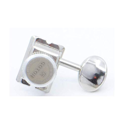 Gotoh Magnum Lock Traditional Tuner - 6-in-Line Nickel Finger Lock Guitar Tuning Pegs for Electric & Acoustic Guitars - Perfect for Rock, Blues & Studio Recording