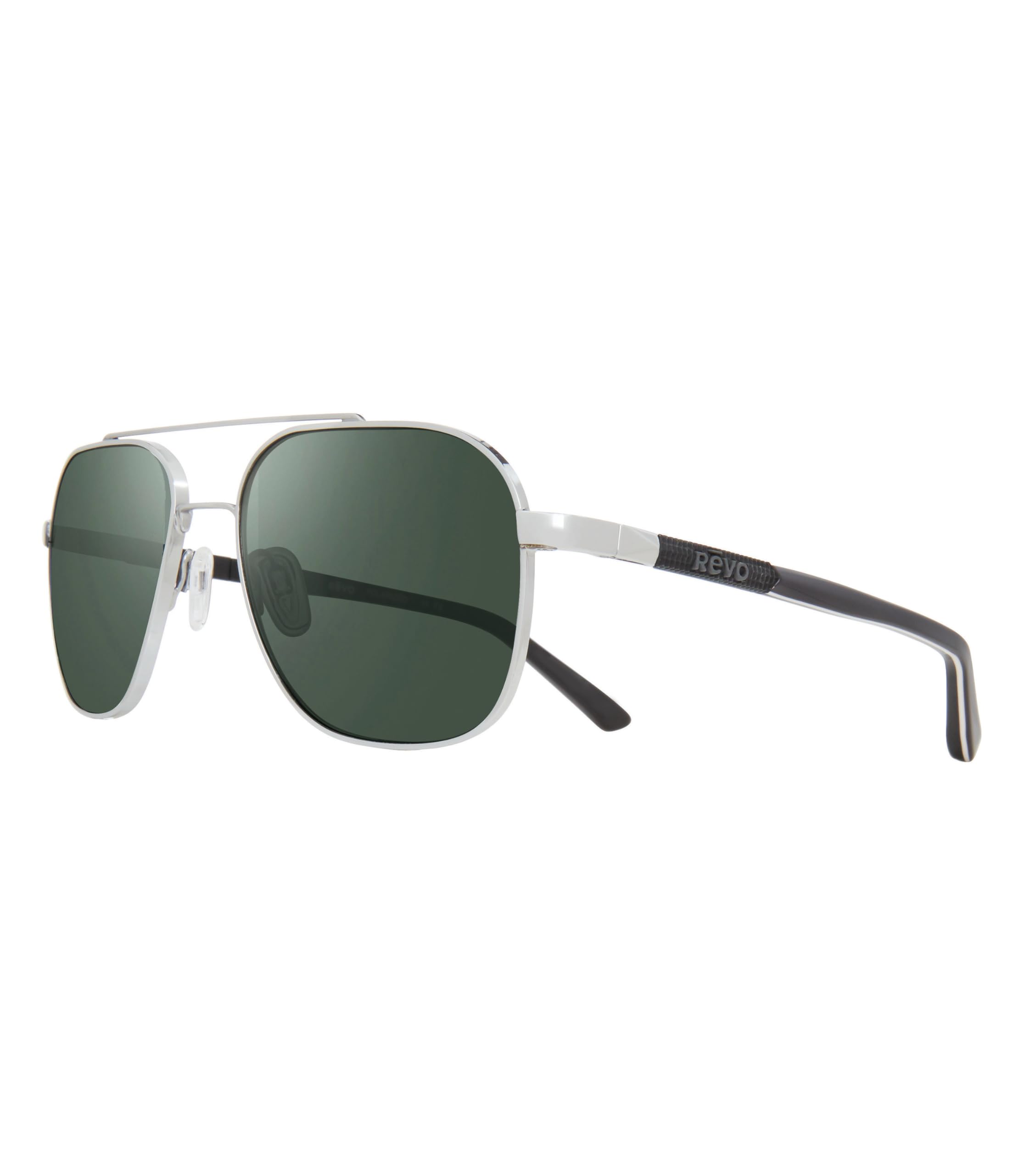 Revo Arthur Polarized Sunglasses - Crystal Glass Lens, Metal Aviator Frame for Men & Women - Perfect for Driving, Travel & Outdoor Activities