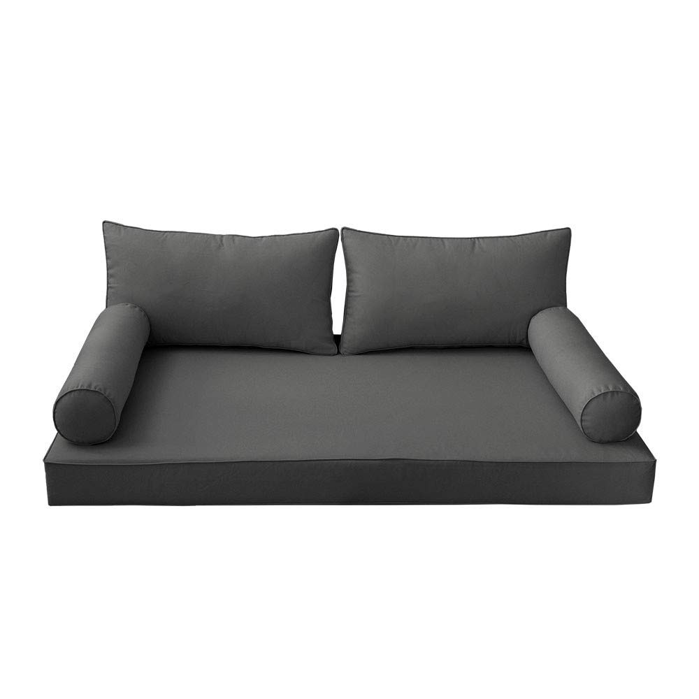 5-Piece Outdoor Daybed Cushion Set with Bolster Pillows - Crib Size AD003 | Waterproof & Comfortable for Patio, Poolside, Garden Lounge