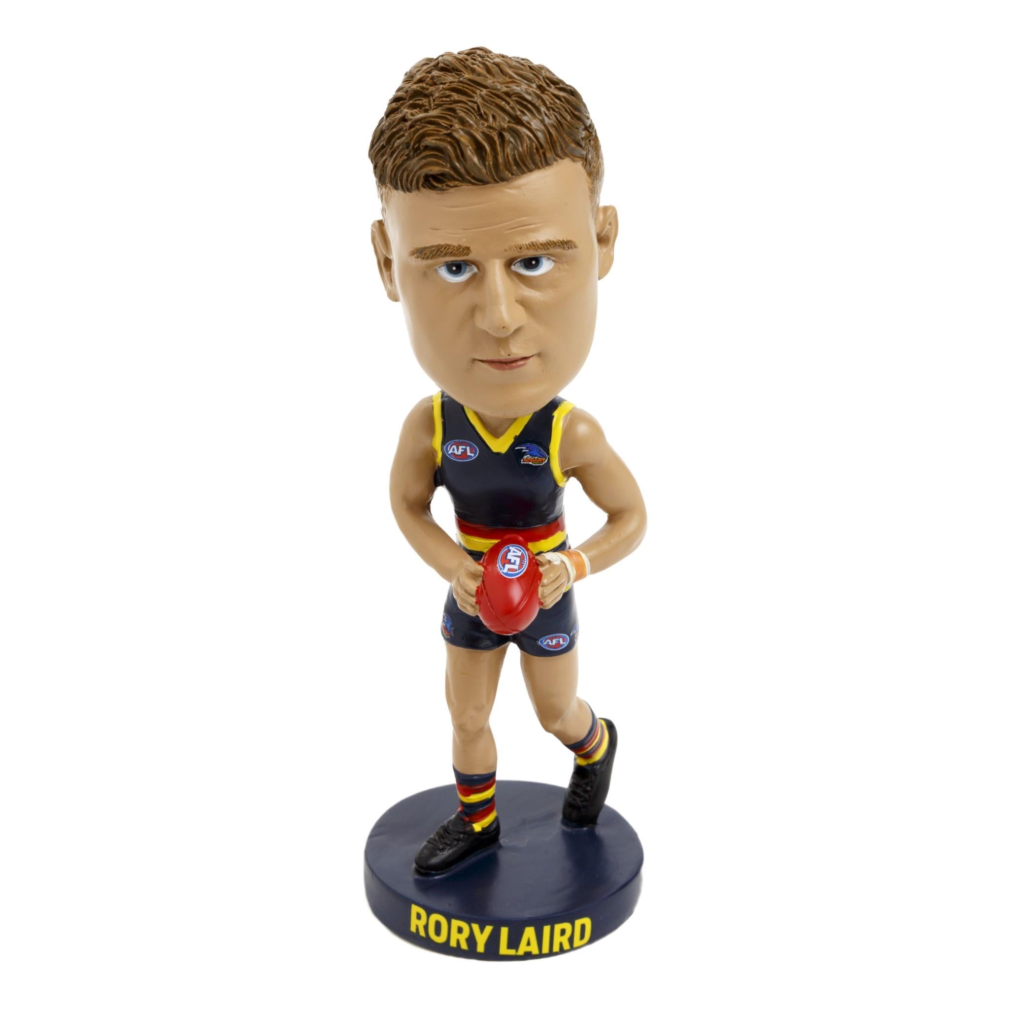 AFL Adelaide Crows Rory Laird Bobblehead - Official Collectible Figurine for AFL Fans & Sports Memorabilia Collectors - Perfect for Home Display, Office Decor, and Gifts for Football Enthusiasts