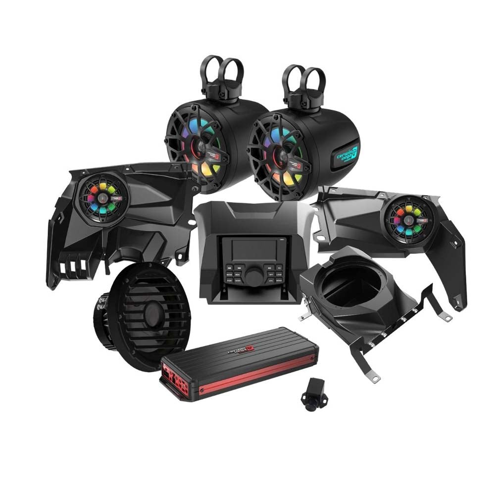Cerwin Vega RPMX3KD3 Complete Speaker Kit for 2017+ Can Am Maverick X3/X3 Max - 6-Channel Digital Amplifier, 10