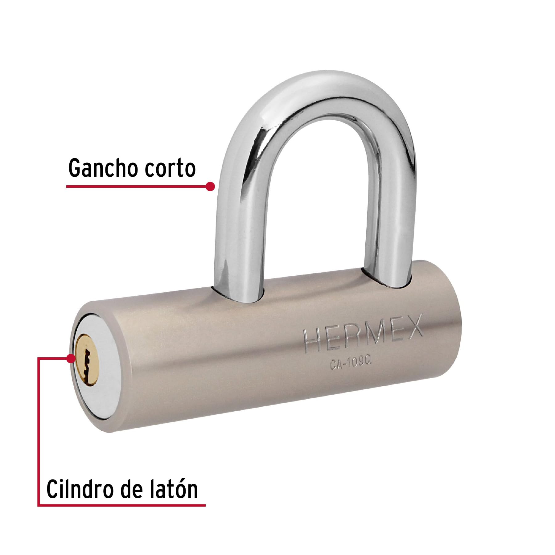 Heavy Duty Steel Padlock 4.3 Inch (109mm) with Short Shackle - Secure Storage Lock for Toolboxes, Lockers, Gates & Outdoor Use