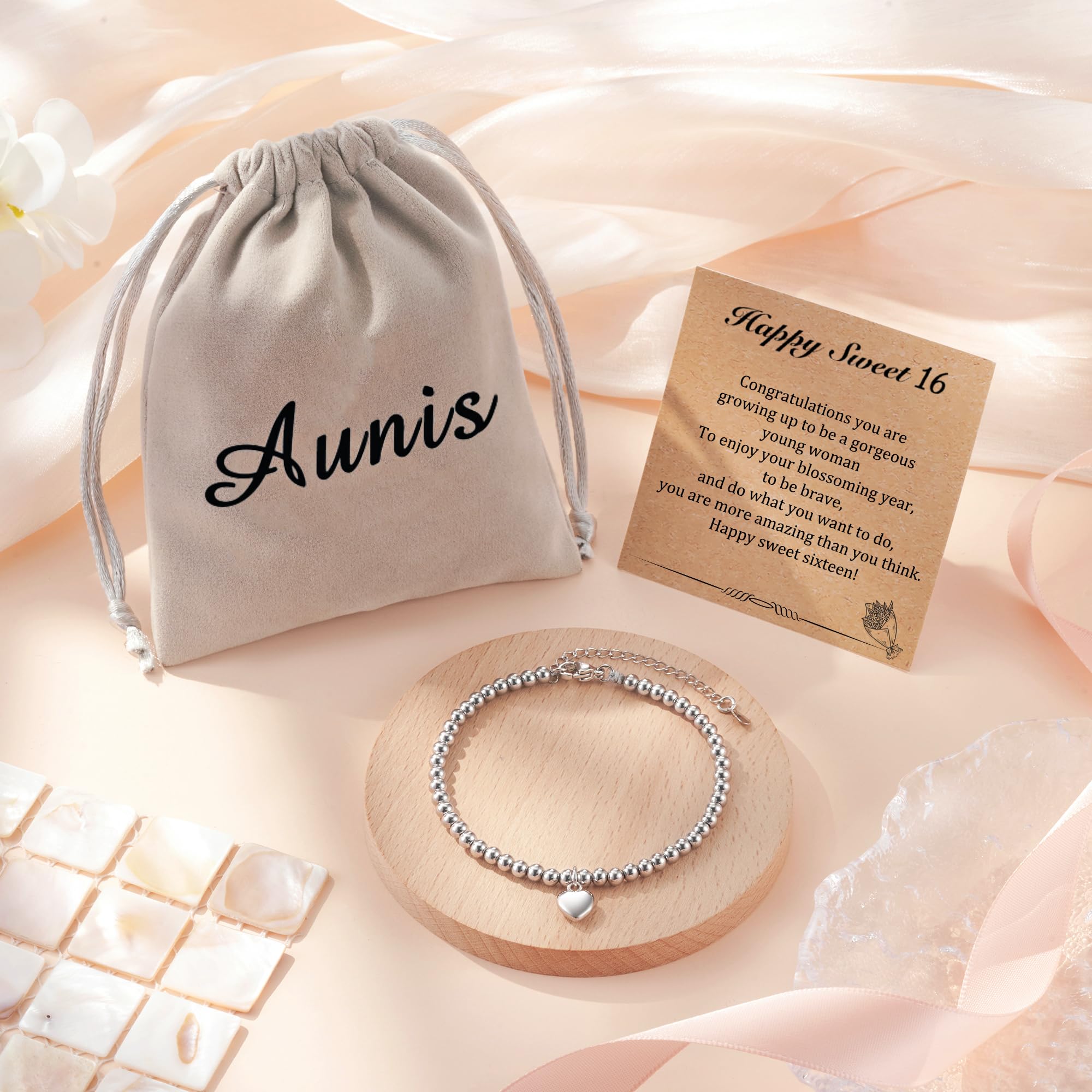 Elegant Aunis 16/18/21/30/40/50/60 Birthday Bracelet Gift for Women & Girls - Perfect for Anniversaries, Graduations & Special Occasions