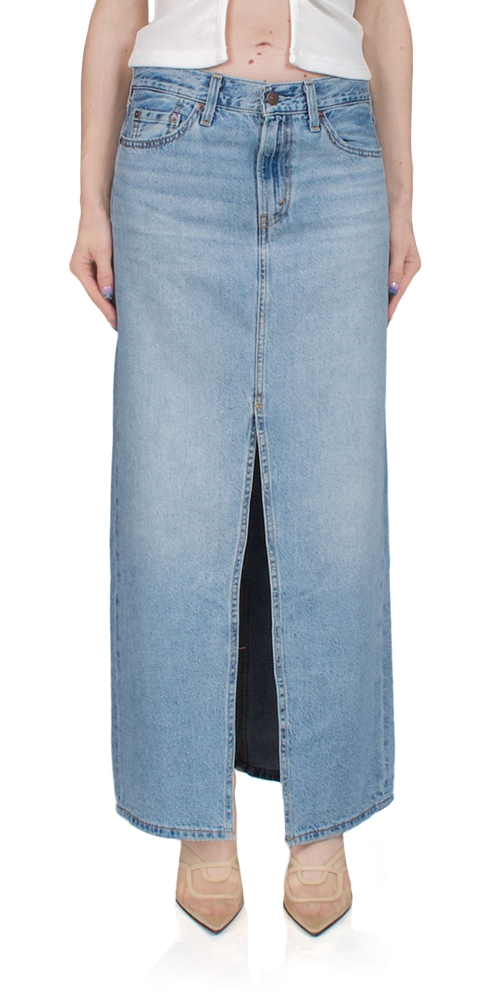 Elegant Ankle-Length Column Skirt with Slit - Flowy High Waist Pencil Skirt for Women | Perfect for Office, Party, and Formal Occasions