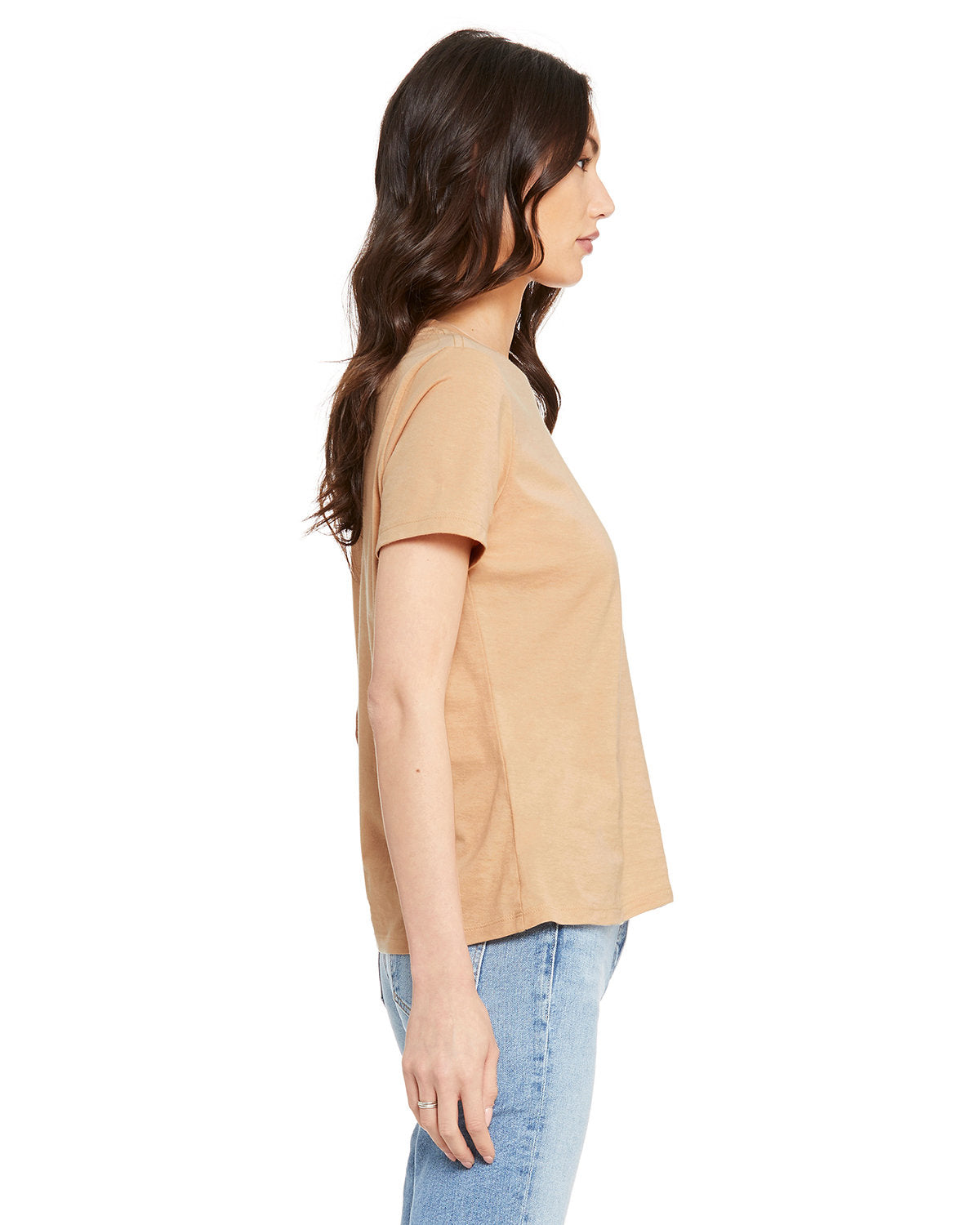 Bella + Canvas B6400 Women's Relaxed Fit Jersey Short Sleeve V-Neck T-Shirt - Soft Comfortable Casual Tee for Everyday Wear, Workout & Lounge