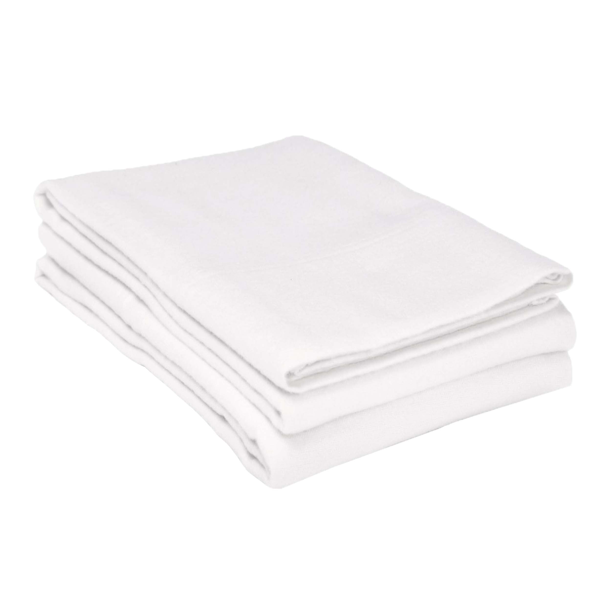 Soft Cotton Flannel 2-Piece Pillowcase Set - Breathable & Cozy Bedding for Winter - Perfect for Home, Hotel, and Guest Room Use