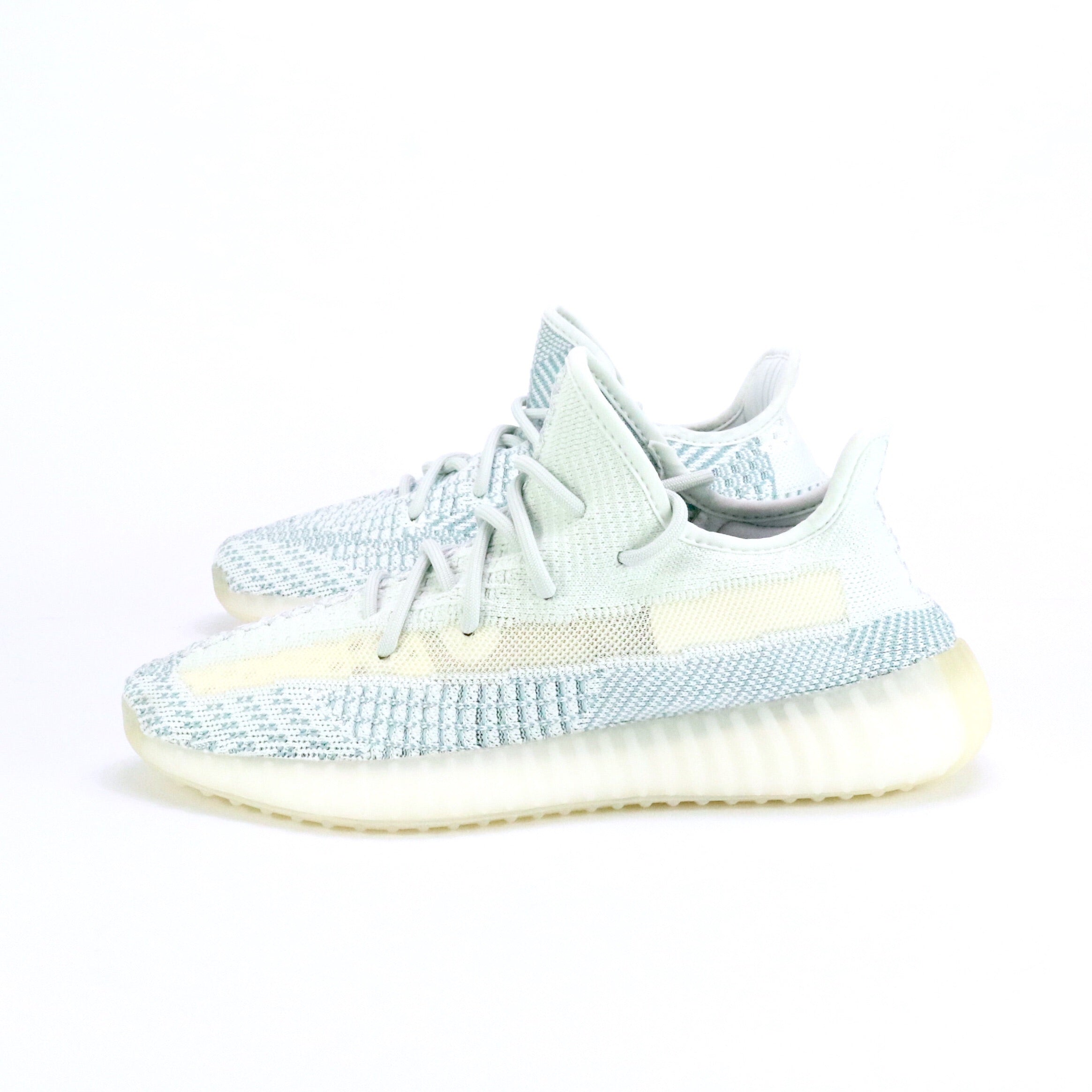 Adidas Yeezy Boost 350 V2 Cloud White Sneakers - Men's Running Shoes (Non-Reflective) | Comfortable Lightweight Athletic Shoes for Jogging, Gym & Casual Wear