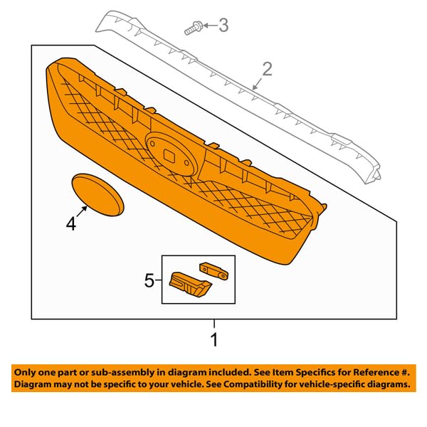 Compatible Front Grille Assembly for 2015-2017 Subaru WRX 2.0L Turbo Sedan - Primed Plastic Replacement Part - Perfect for Car Upgrades & Customization