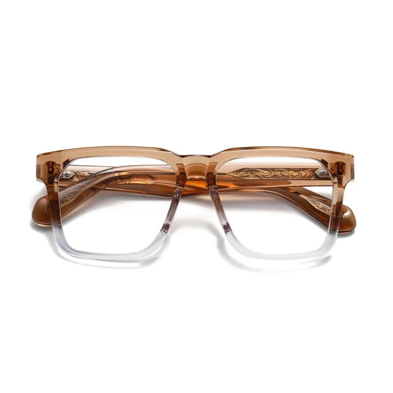 Stylish Aror Men's Full Rim Big Square Acetate Eyeglasses Frame 94308 - Trendy Square Glasses for Men, Durable Acetate Material, Perfect for Office, Reading & Fashion Accessories