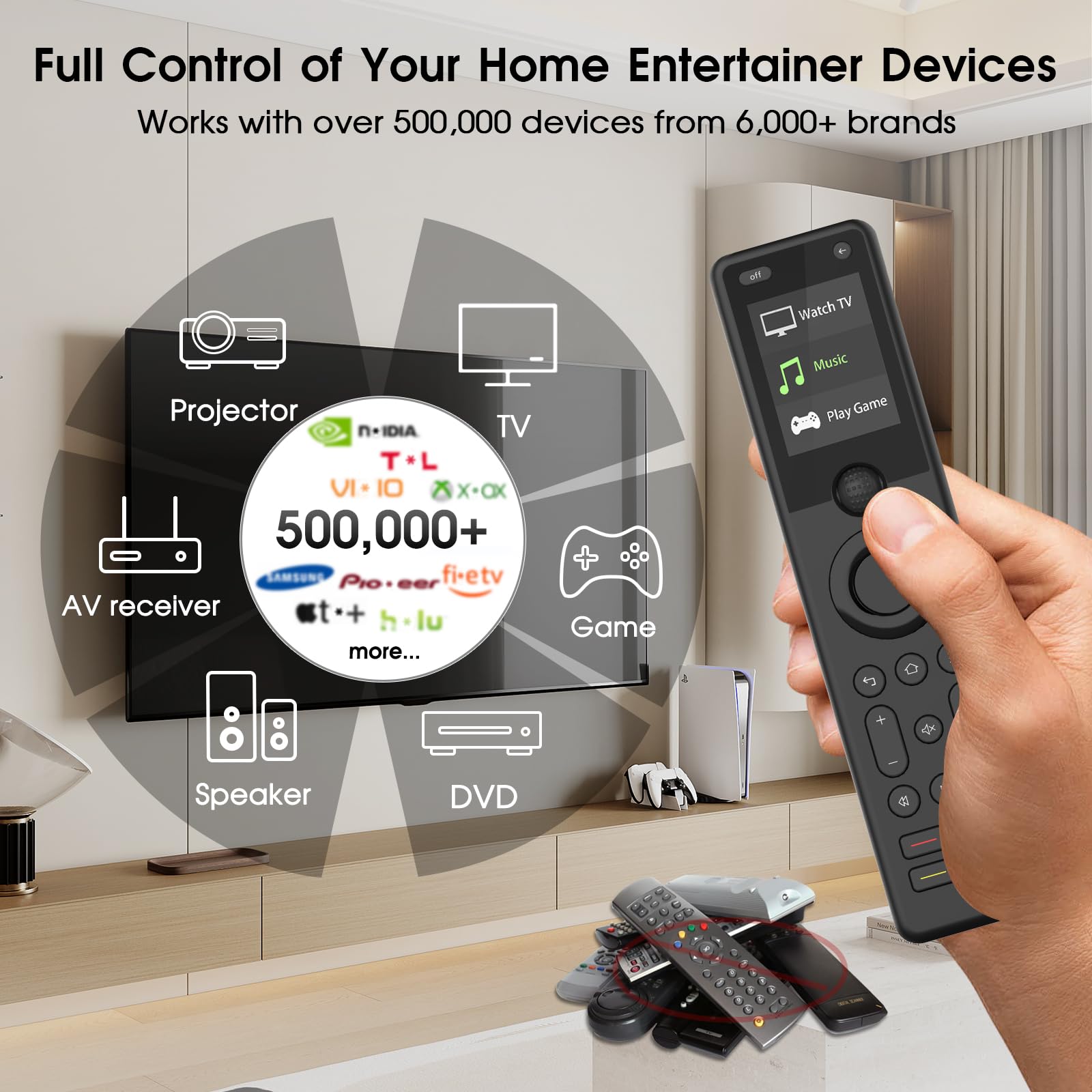 SofaBaton X1S Universal Remote Control with Hub & App - Smart All-in-One IR/Bluetooth/WiFi Device (500,000+ Compatible) for TV, Soundbar, Streaming & Smart Home - Works with Alexa & Google Assistant - Perfect for Home Theater & Living Room Entertainment Setup