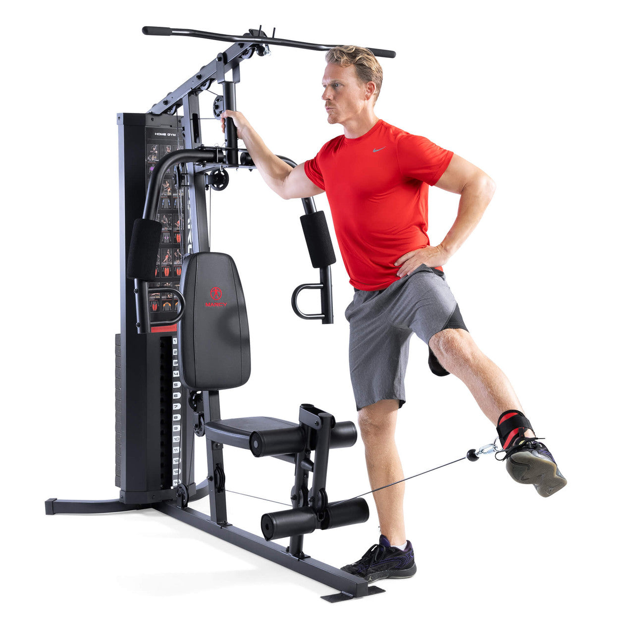 Marcy 150lb Stack Weight All-in-One Home Gym System MWM-8178 - Perfect for Full-Body Workouts at Home