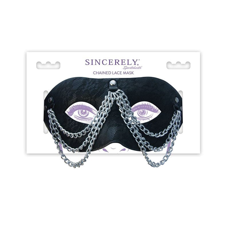 Elegant SS Chained Lace Face Mask - Breathable Fashion Mask for Women, Party, Wedding & Special Occasions