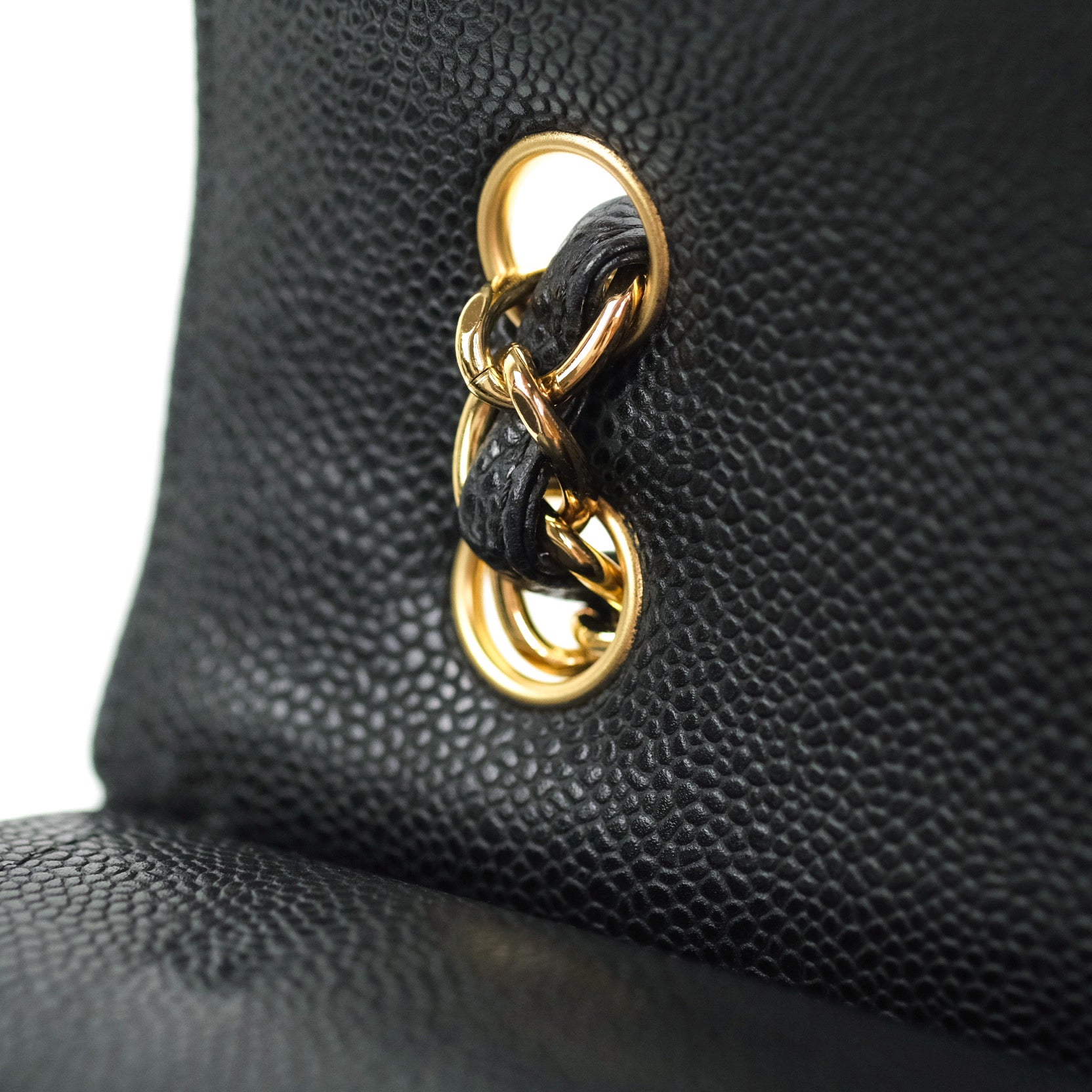 Chanel Classic Double Flap Maxi Bag in Black Caviar Leather with Gold Hardware - Luxury Handbag for Women, Perfect for Evening Events & Special Occasions