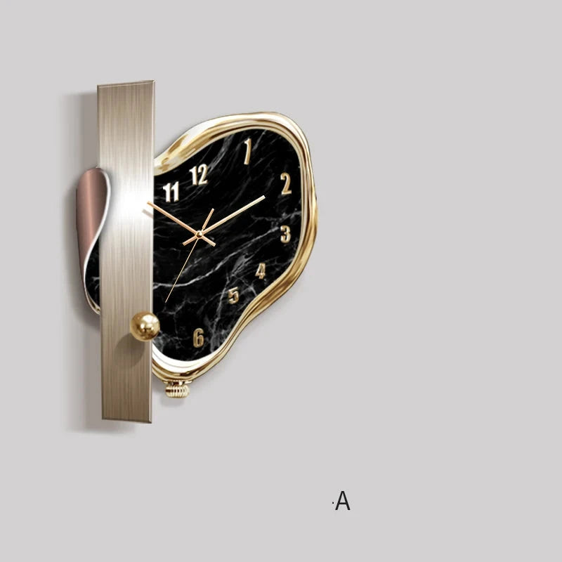 Stylish Modern Dome Swingable Wall Clock - Silent Non-Ticking Battery Operated - Perfect for Living Room, Bedroom, Office & Home Decor