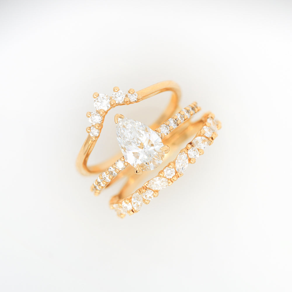 Lillianne Diamond Band Ring for Women - Elegant Wedding, Engagement & Anniversary Jewelry Gift - Perfect for Special Occasions & Everyday Wear