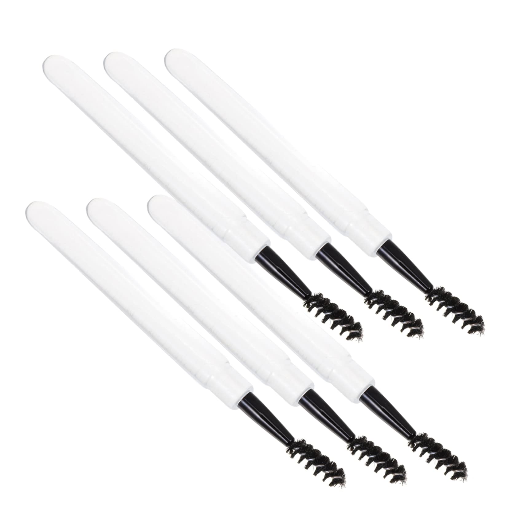 6pcs Mascara Brush Set with Lids - Travel Size Eyebrow & Eyelash Brushes, Reusable Mascara Wands for Professional Makeup | Perfect for Travel, Home & Salon Use