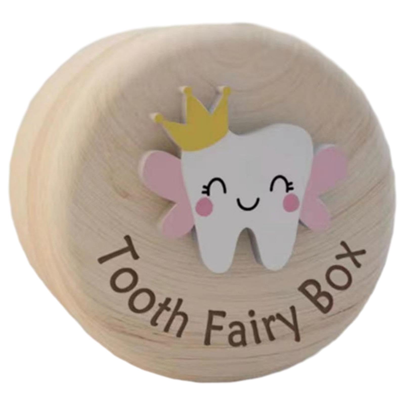Wooden Tooth Fairy Box for Kids - Handcrafted Keepsake Organizer for Baby Teeth | Cute Carved Wooden Storage Box | Perfect Tooth Fairy Gift for Baby Showers & Birthdays | Gender-Neutral Teeth Container for Boys & Girls | Ideal for First Tooth Celebrations & Childhood Memories