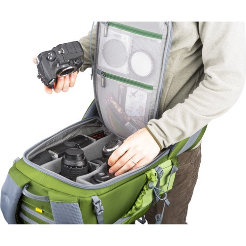 MindShift Gear BackLight 26L Backpack - Waterproof Hiking & Travel Backpack for Photographers (Woodland Green) - Perfect for Outdoor Adventures & Camera Gear Protection