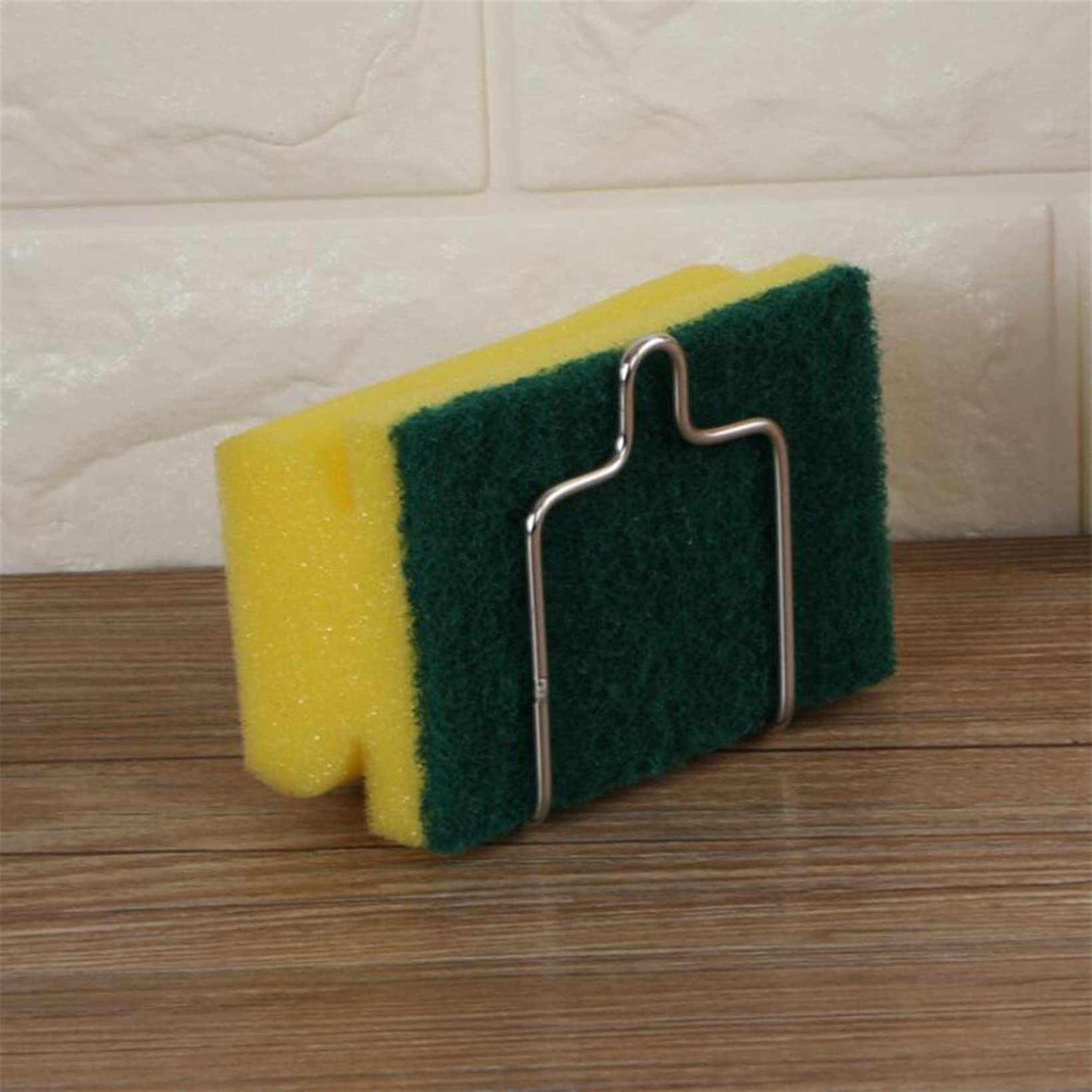 Stainless Steel Hanging Storage Rack - Kitchen Faucet Sponge Holder for Kitchen & Bathroom Organization - Perfect for Sponges, Brushes, and Cleaning Supplies