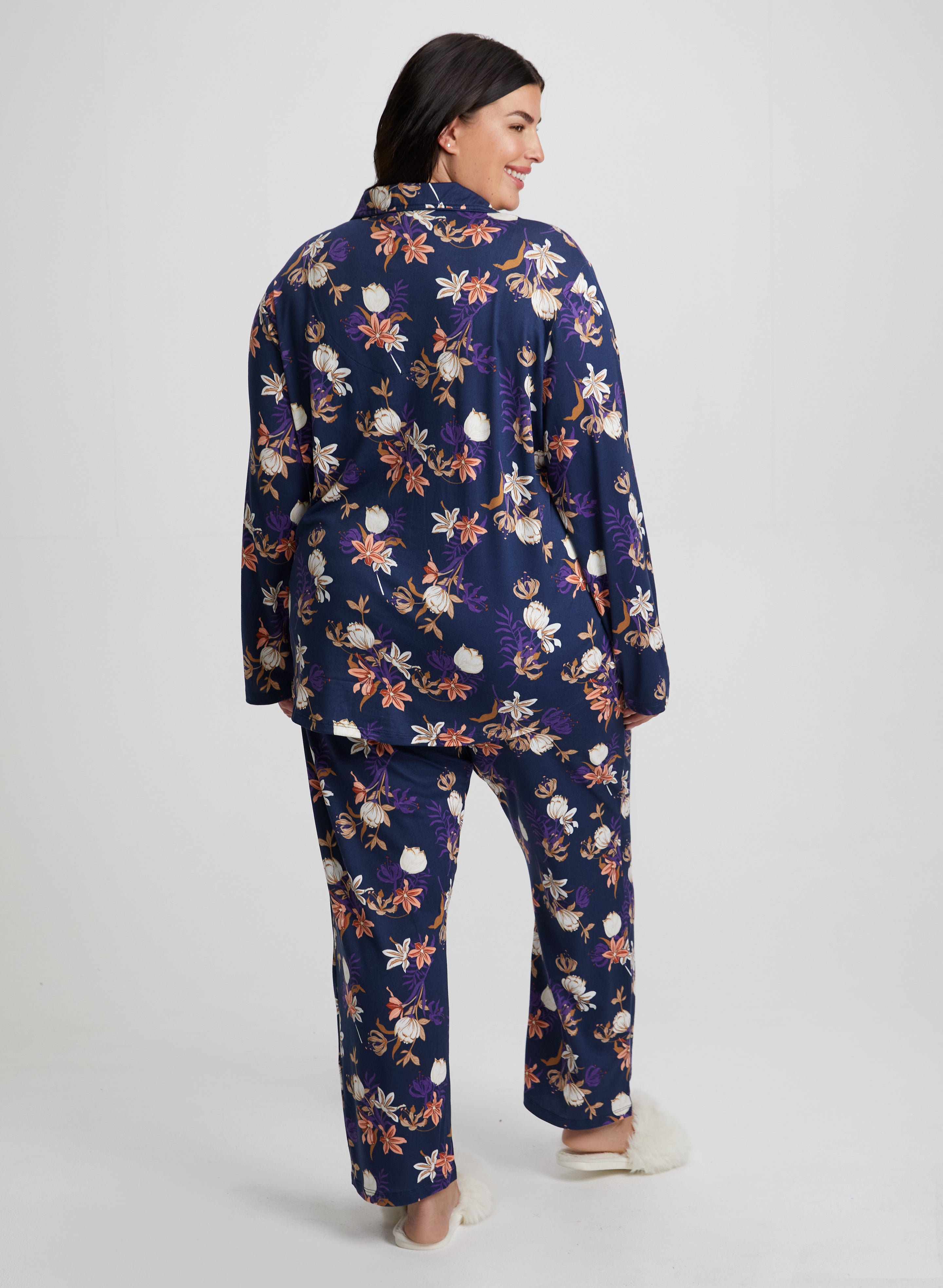 Floral Print Pajama Set for Women - Soft & Comfortable Sleepwear - Perfect for Nighttime Relaxation & Lounging