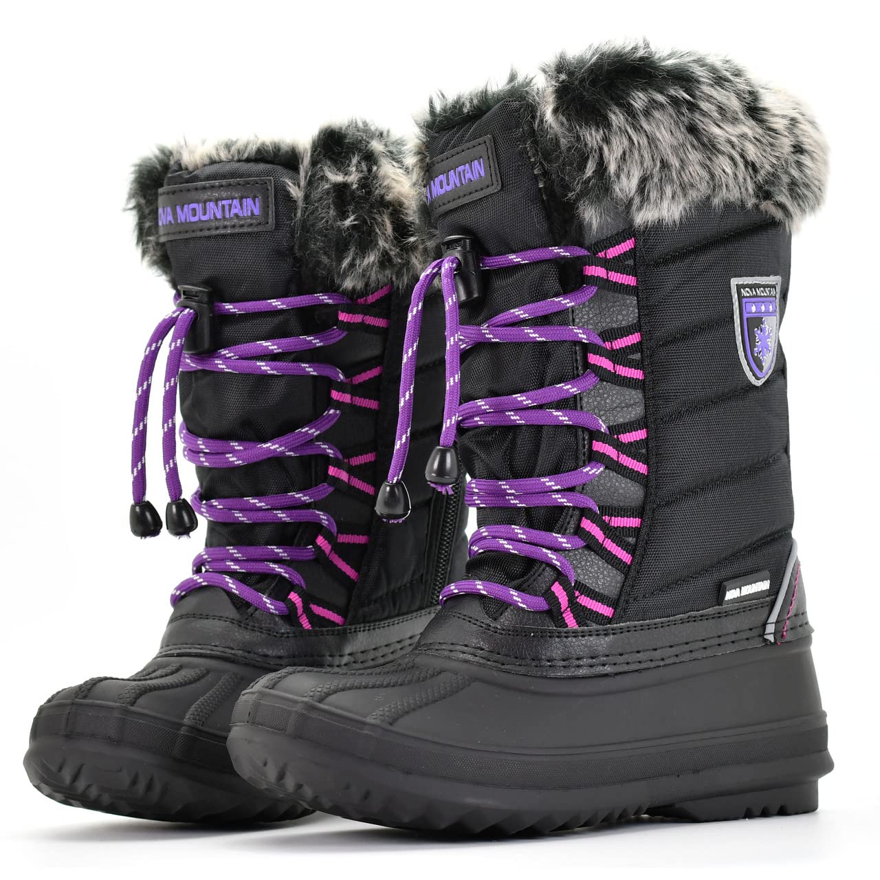 Nova Mountain Kids' Winter Snow Boots - Waterproof & Warm for Boys & Girls - Perfect for Snow Play, Hiking & Outdoor Adventures