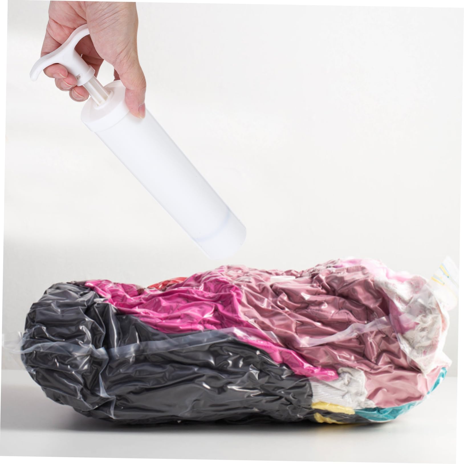 Hand Pump Vacuum Storage Bags for Travel - Manual Compression Bags for Clothes, Blankets & Seasonal Items | Space-Saving Travel Accessories for Luggage & Home Organization