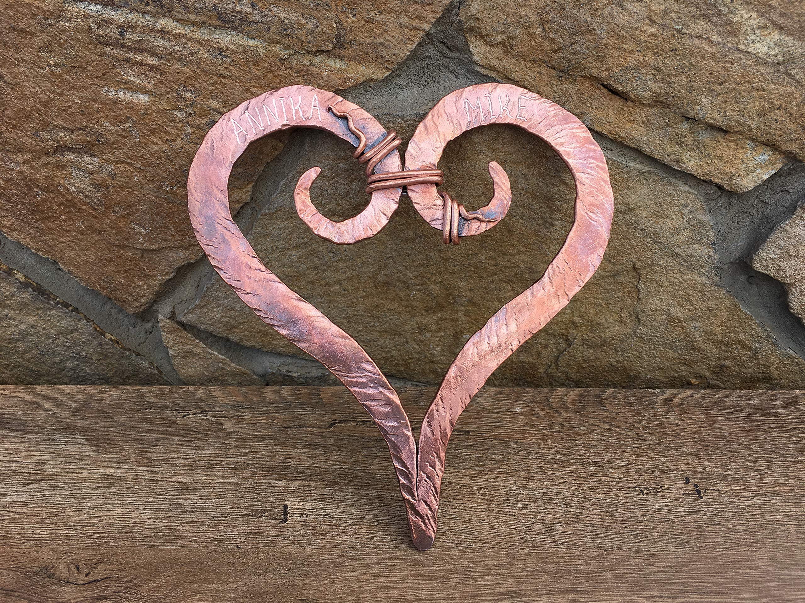 Copper Anniversary Gift for Her - Elegant Copper Heart Keepsake - 7th Year Wedding Gift for Couples - Perfect for Anniversaries, Romantic Occasions & Home Decor