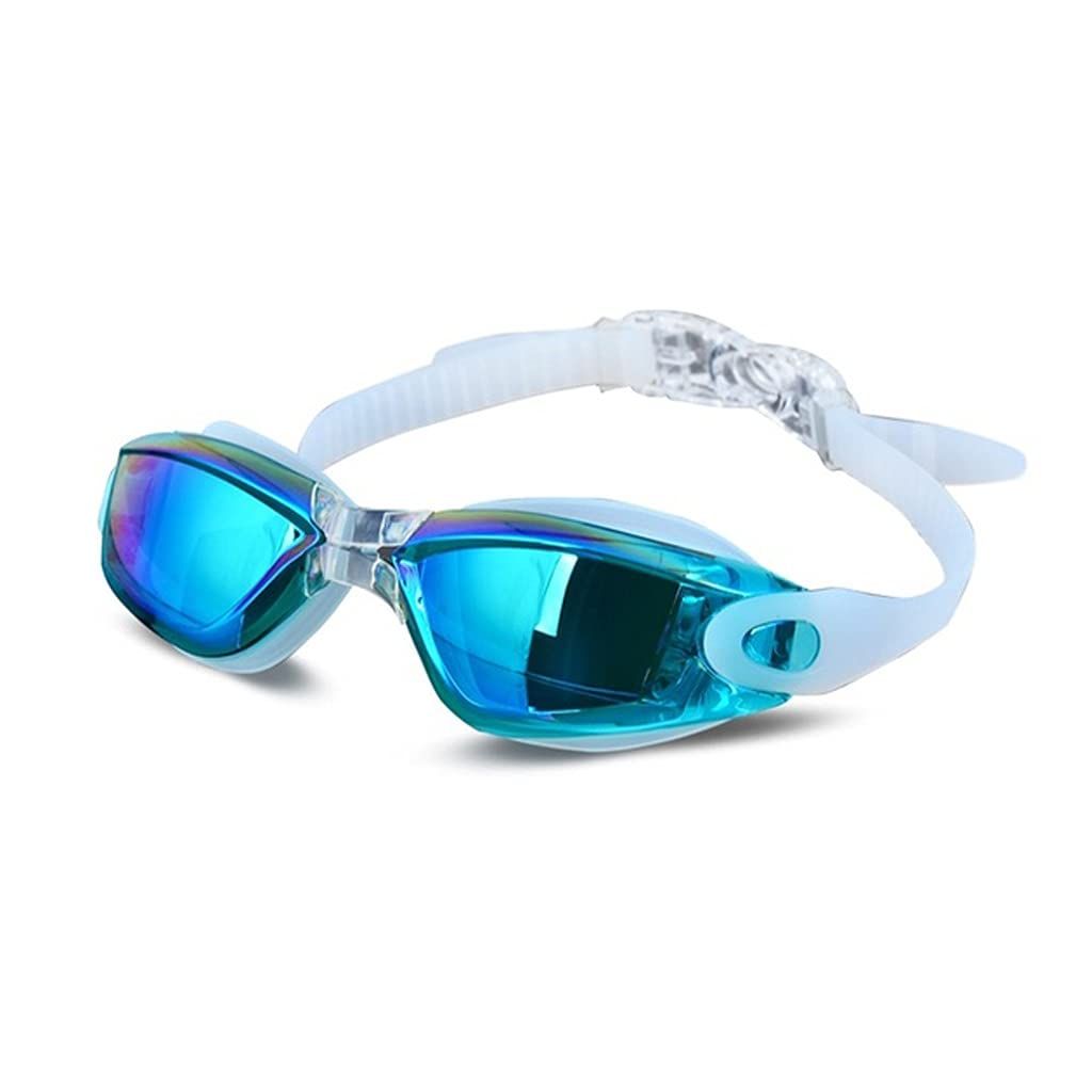 Anti-Fog UV Protection Swimming Goggles for Men & Women - Professional Silicone Diving Goggles with Electroplated Lens for Water Sports, Pool & Beach Activities (Color: A)