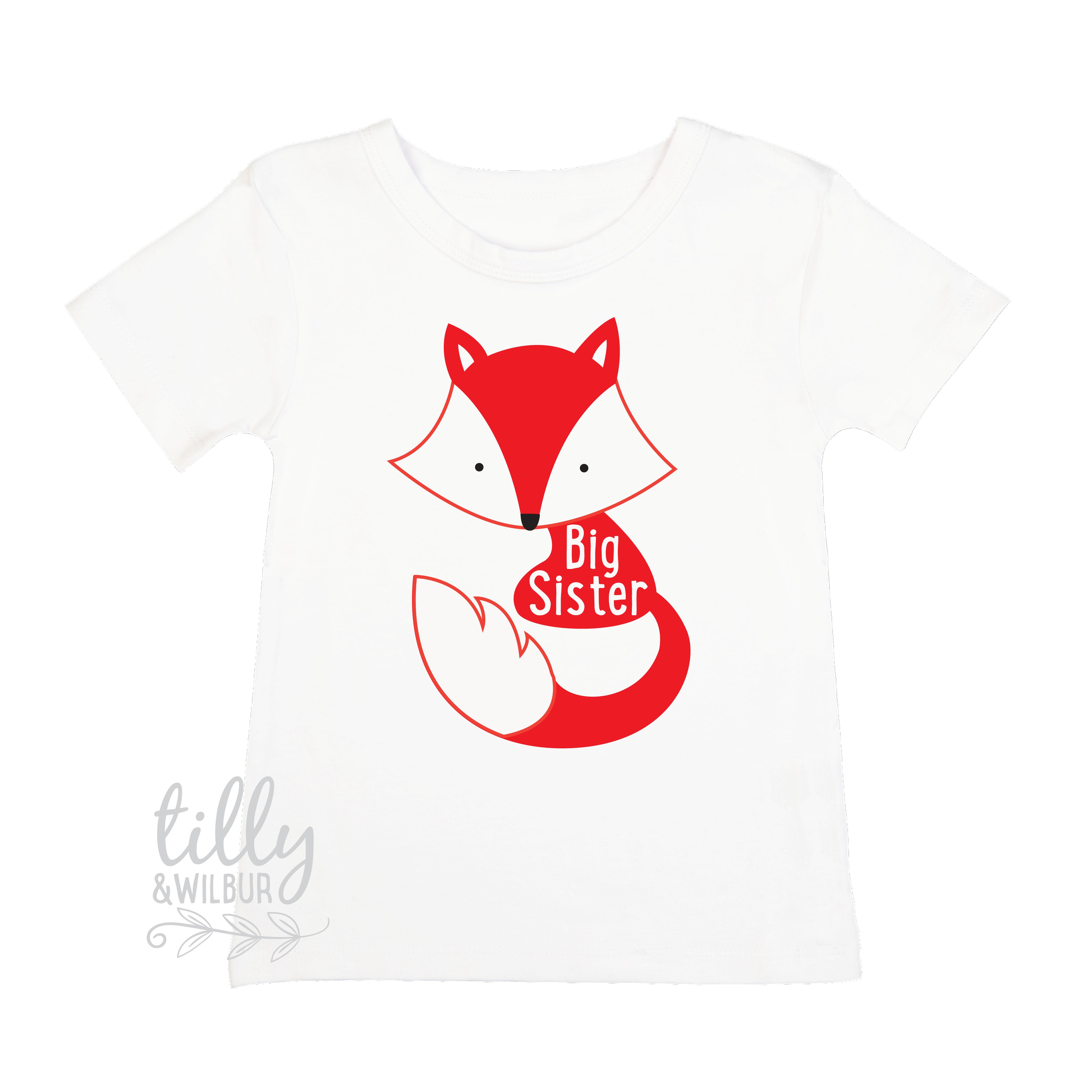 Big Sister Girls T-Shirt - Cute & Comfortable Cotton Tee for Sisters - Perfect for Family Outings, Sibling Photos & Special Occasions