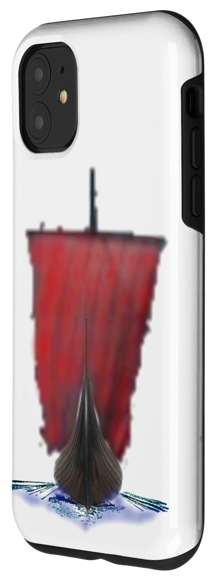 Premium iPhone 11 Case with Viking Longship & Red Sail Design - Durable Protection for Everyday Use, Travel & Outdoor Adventures