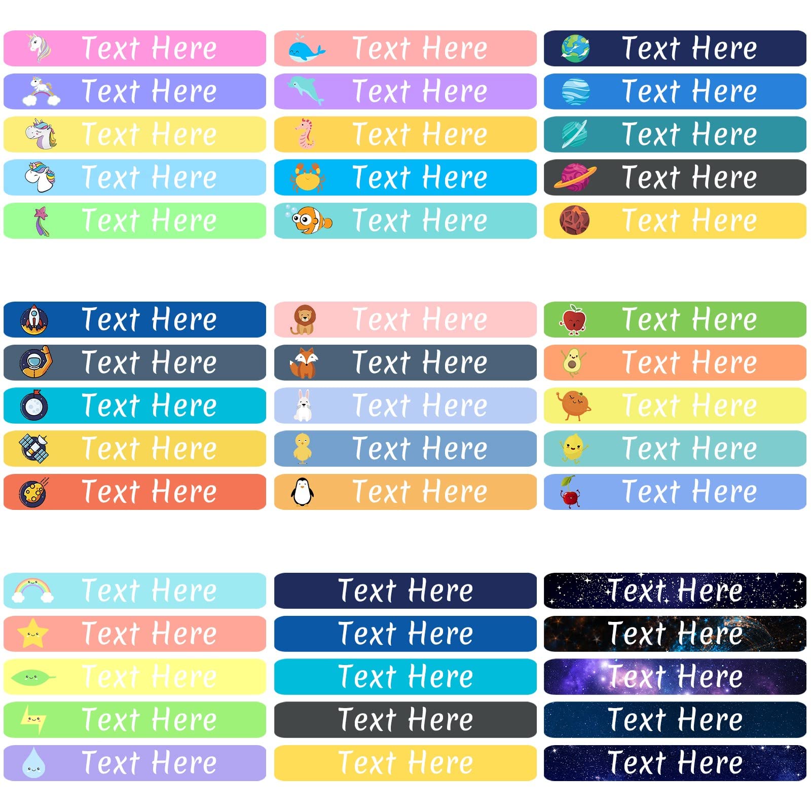 Custom Waterproof Name Labels for Kids - 100PCS Personalized Stickers for School Supplies & Lunch Boxes