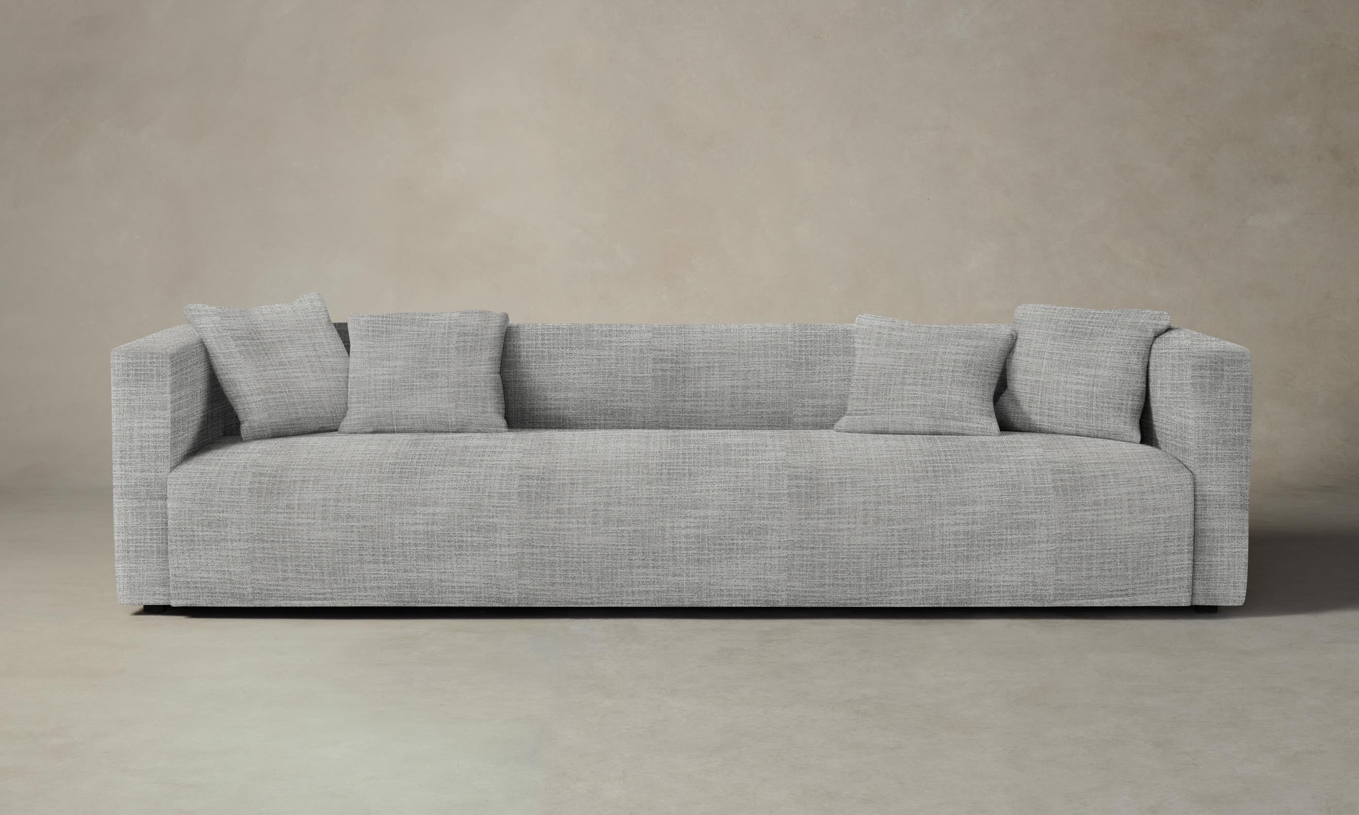 The Breuer Sofa - Premium Performance Textured Tweed Dove Fabric - Perfect for Modern Living Rooms, Offices & Cozy Spaces