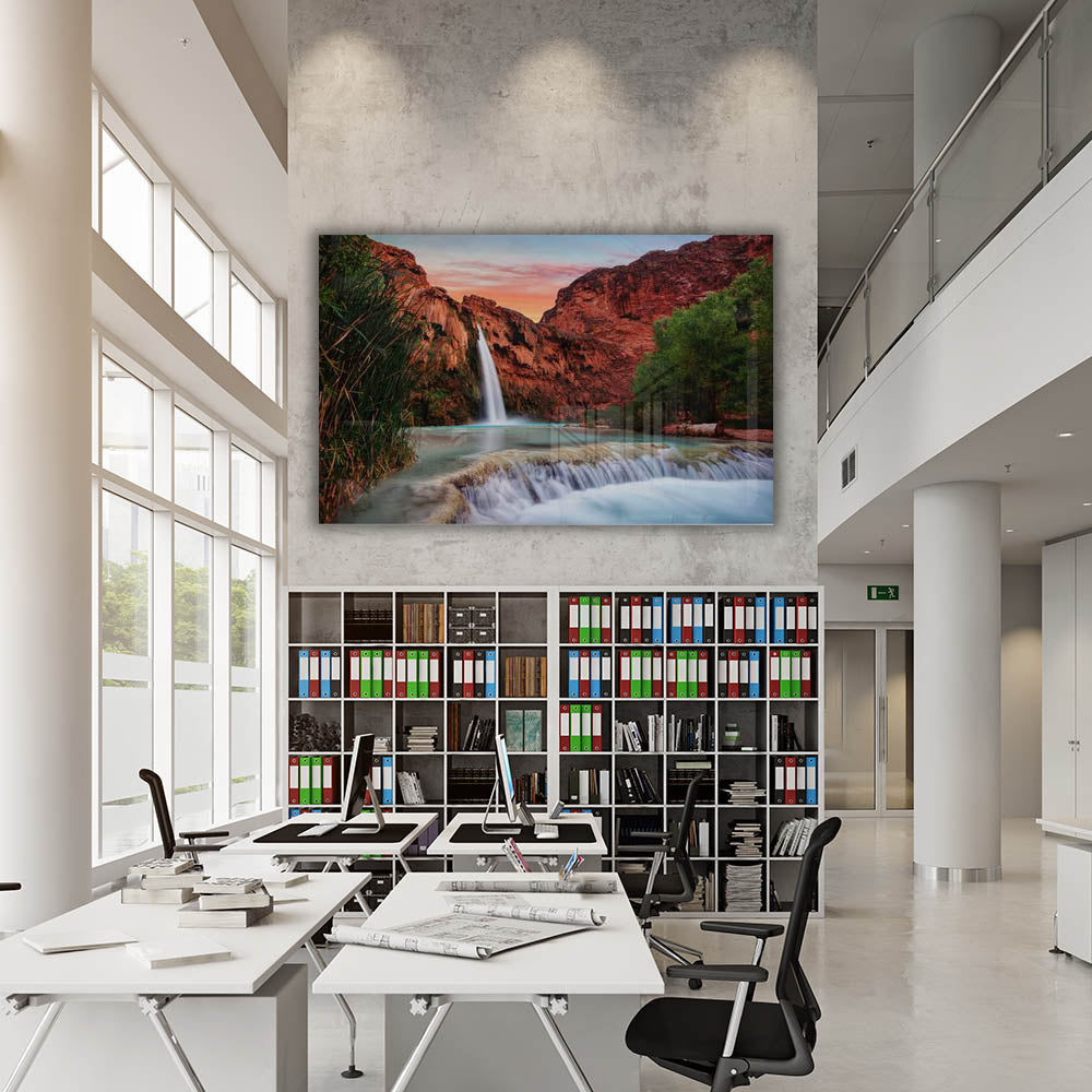 Stunning Waterfall Landscape Wall Art - Nature-Inspired Home Decor for Living Room, Bedroom & Office
