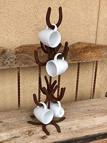 Stainless Steel Coffee Cup Holder - Organizes 10 Coffee Mugs, Perfect for Kitchen, Office, or Coffee Shop Storage