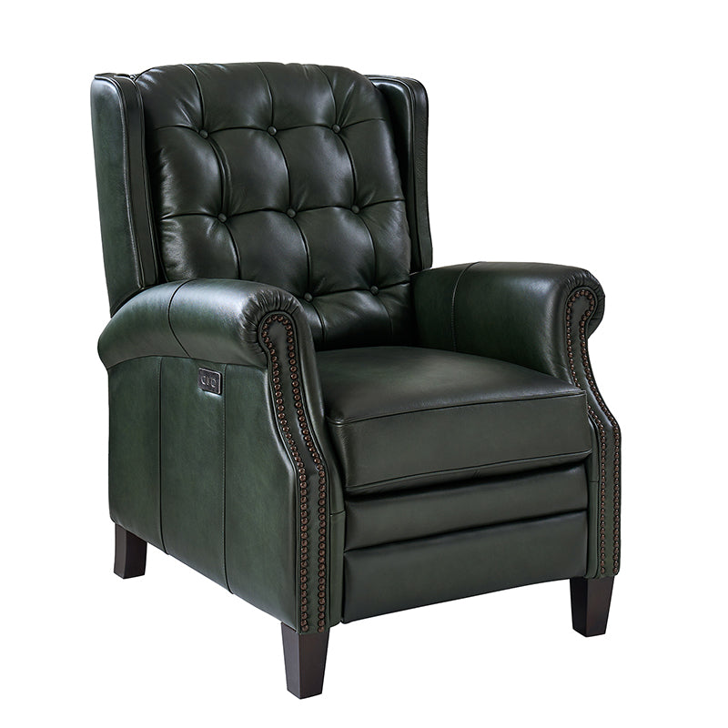 Premium Ruben Buttery Soft Leather Power Recliner Chair - Ergonomic Living Room Furniture for Relaxing, Watching TV & Napping