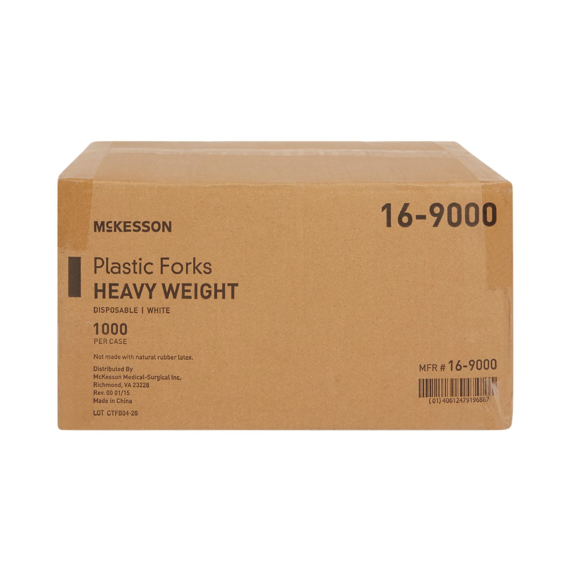 McKesson Heavy Duty Disposable Plastic Forks - 1000 Count, White - Perfect for Parties, Picnics & Catering Events