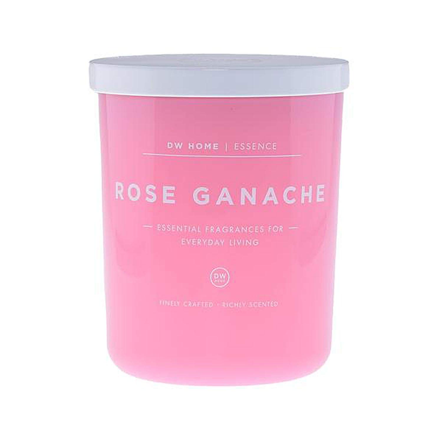 DW Home Single Wick Rose Ganache Scented Candle - Luxury Floral Scent for Relaxation, Romantic Dinners & Home Decor | Long-Lasting Soy Wax Candle